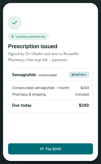 Patient — payment auto-advance